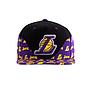 Gorro Jockey snapback mitchell and ness angeles lakers visera plana estampado negro morado