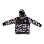 Polerón polar full zipper junior spitfire negro gris camo