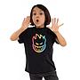 Polera manga corta de niños spitfire trippy swirl negro 2023