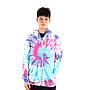 Poleron full zipper con capucha lila turquesa tie dye spitfire hombre street culture season