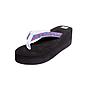 Sandalias hawaiana con plataforma mujer hang loose con taco negro morado 2023