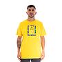 Polera manga corta hombre hang loose amarillo con peces