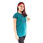 Polera manga corta de mujer spitfire 360° oversize turquesa 2023