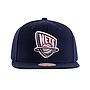 Gorro Jockey snapback mitchell and ness new jersey nets visera plana azul marino