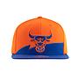 Gorro Jockey snapback mitchell and ness chicago bulls visera plana olas naranjo azul